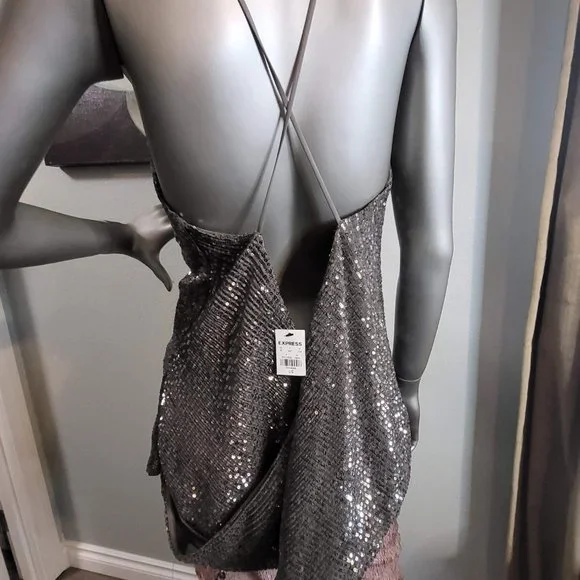 Express Silver Sequins Tank - Picture 8 of 8